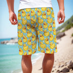 Cute Cartoon Duck Pattern Print Men's Cargo Shorts