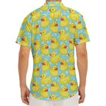 Cute Cartoon Duck Pattern Print Men's Deep V-Neck Shirt