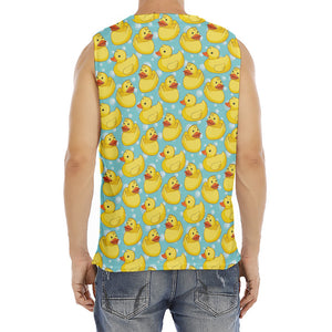 Cute Cartoon Duck Pattern Print Men's Fitness Tank Top