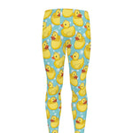 Cute Cartoon Duck Pattern Print Men's leggings