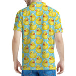 Cute Cartoon Duck Pattern Print Men's Polo Shirt