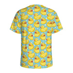 Cute Cartoon Duck Pattern Print Men's Sports T-Shirt