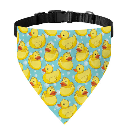 Cute Cartoon Duck Pattern Print Over The Collar Dog Bandana