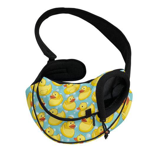 Cute Cartoon Duck Pattern Print Pet Sling Carrier