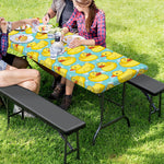 Cute Cartoon Duck Pattern Print Picnic Table Cover