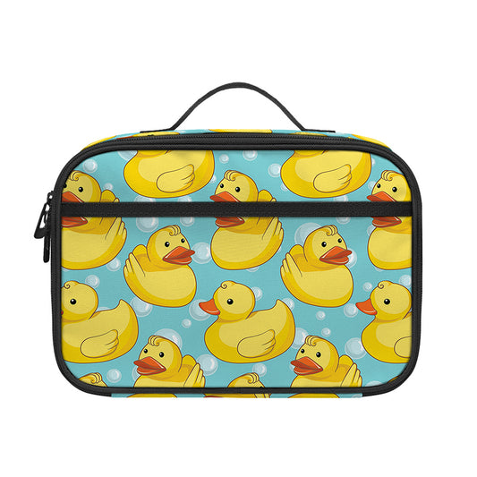 Cute Cartoon Duck Pattern Print Portable Lunch Bag
