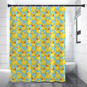 Cute Cartoon Duck Pattern Print Premium Shower Curtain