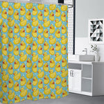 Cute Cartoon Duck Pattern Print Premium Shower Curtain