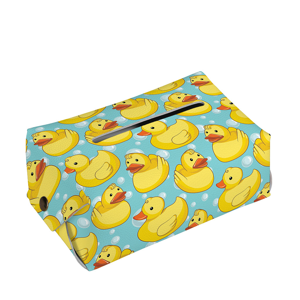 Cute Cartoon Duck Pattern Print Rectangle Tissue Box Cover