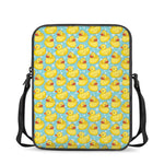 Cute Cartoon Duck Pattern Print Rectangular Crossbody Bag