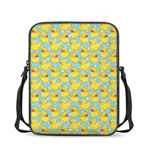 Cute Cartoon Duck Pattern Print Rectangular Crossbody Bag