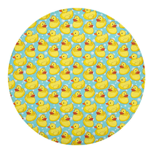 Cute Cartoon Duck Pattern Print Round Blanket