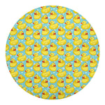 Cute Cartoon Duck Pattern Print Round Blanket
