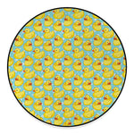 Cute Cartoon Duck Pattern Print Round Floor Mat