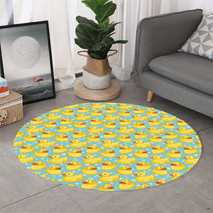 Cute Cartoon Duck Pattern Print Round Rug