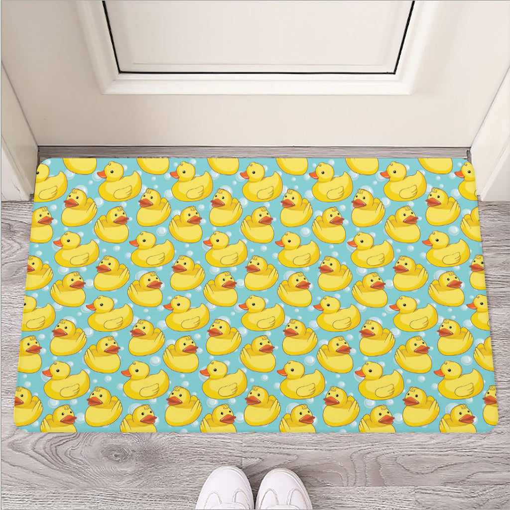 Cute Cartoon Duck Pattern Print Rubber Doormat