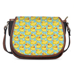 Cute Cartoon Duck Pattern Print Saddle Bag