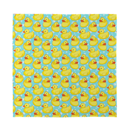 Cute Cartoon Duck Pattern Print Silk Bandana
