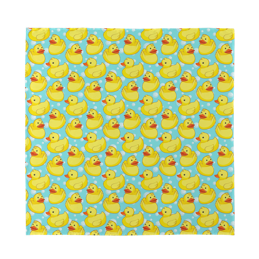 Cute Cartoon Duck Pattern Print Silk Bandana