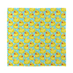 Cute Cartoon Duck Pattern Print Silk Bandana