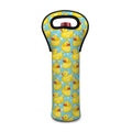 Cute Cartoon Duck Pattern Print Single Neoprene Wine Tote