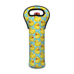 Cute Cartoon Duck Pattern Print Single Neoprene Wine Tote