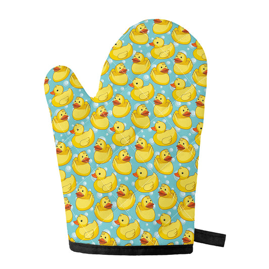 Cute Cartoon Duck Pattern Print Single Oven Mitt