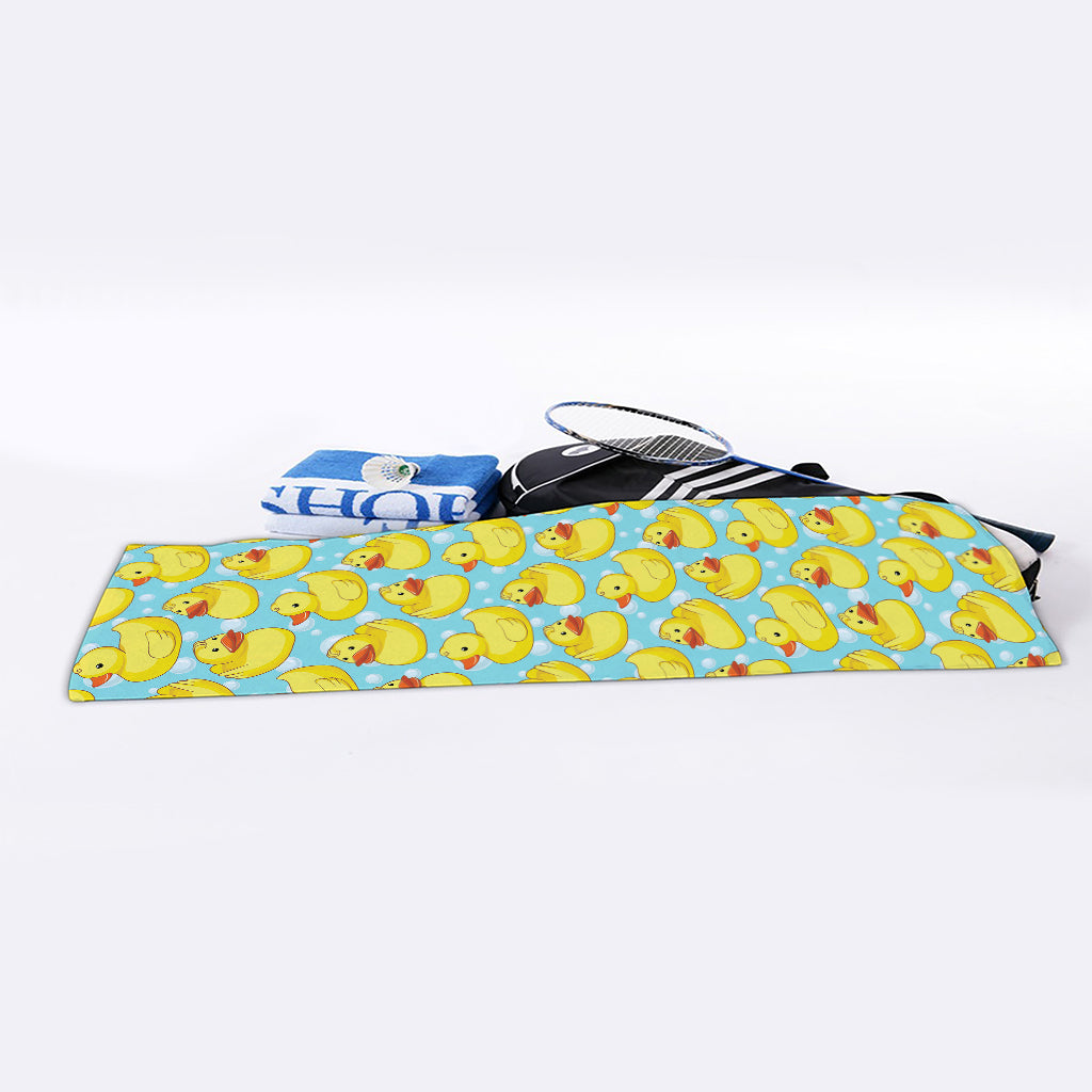 Cute Cartoon Duck Pattern Print Sports Towel