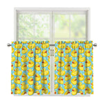 Cute Cartoon Duck Pattern Print Tier Curtains