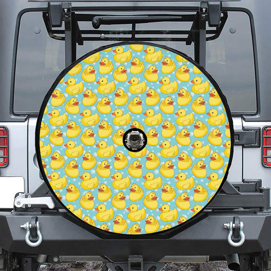 Cute Cartoon Duck Pattern Print Tire Cover With Camera Hole