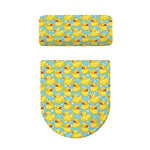 Cute Cartoon Duck Pattern Print Toilet Lid And Tank Cover Set