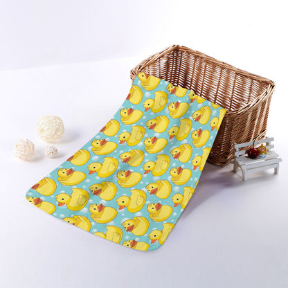 Cute Cartoon Duck Pattern Print Towel