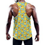 Cute Cartoon Duck Pattern Print Training Tank Top