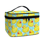 Cute Cartoon Duck Pattern Print Travel Makeup Bag