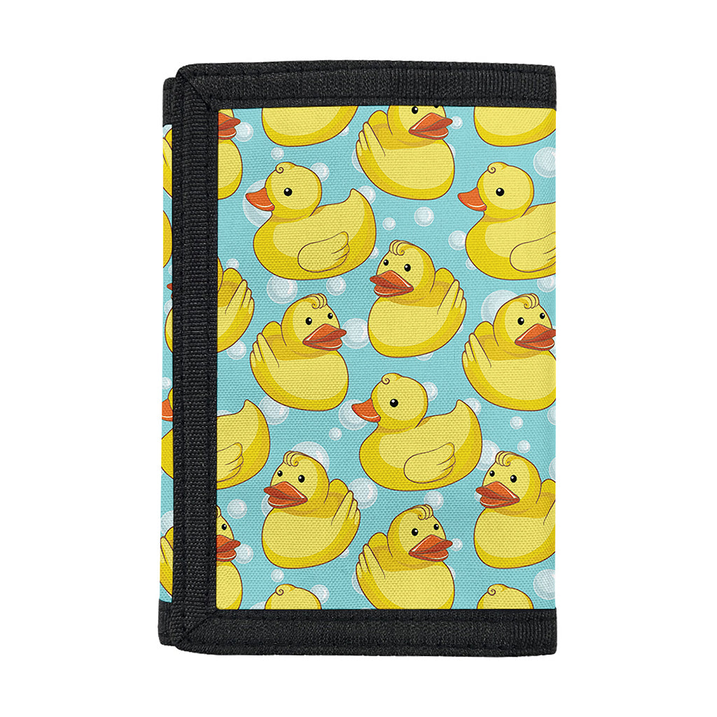 Cute Cartoon Duck Pattern Print Trifold Wallet