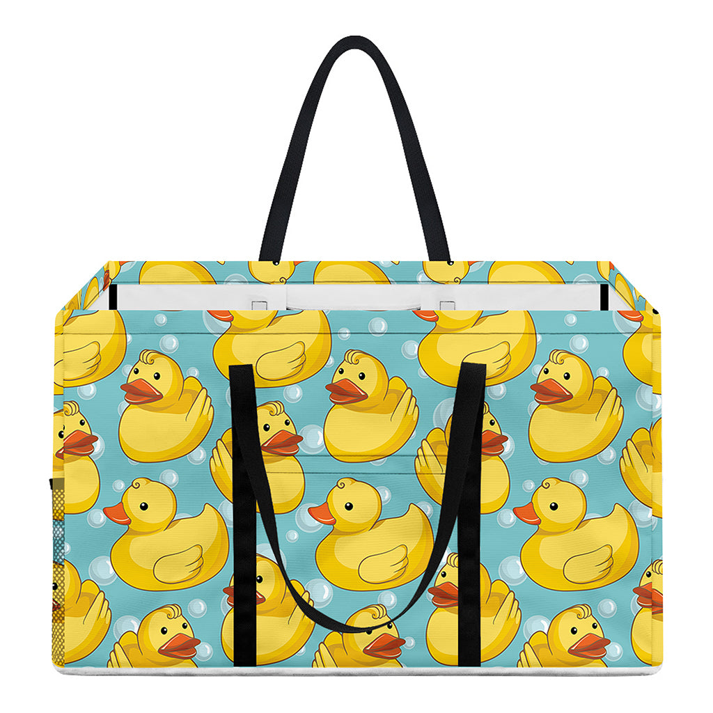 Cute Cartoon Duck Pattern Print Utility Tote Bag