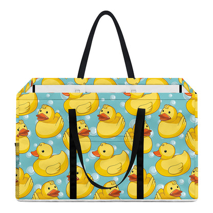 Cute Cartoon Duck Pattern Print Utility Tote Bag