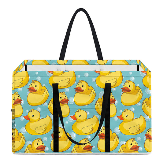Cute Cartoon Duck Pattern Print Utility Tote Bag