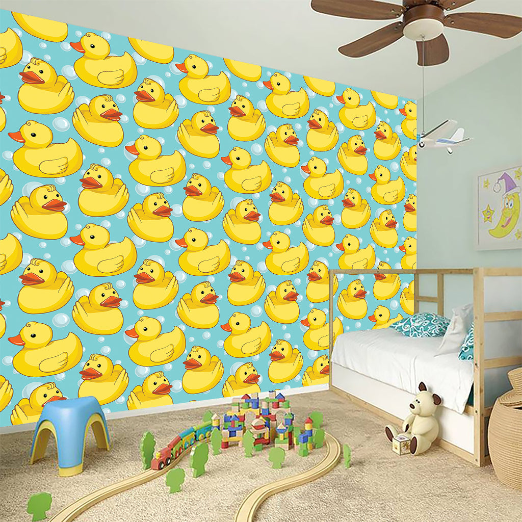 Cute Cartoon Duck Pattern Print Wall Sticker