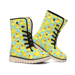 Cute Cartoon Duck Pattern Print Winter Boots