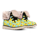 Cute Cartoon Duck Pattern Print Winter Boots
