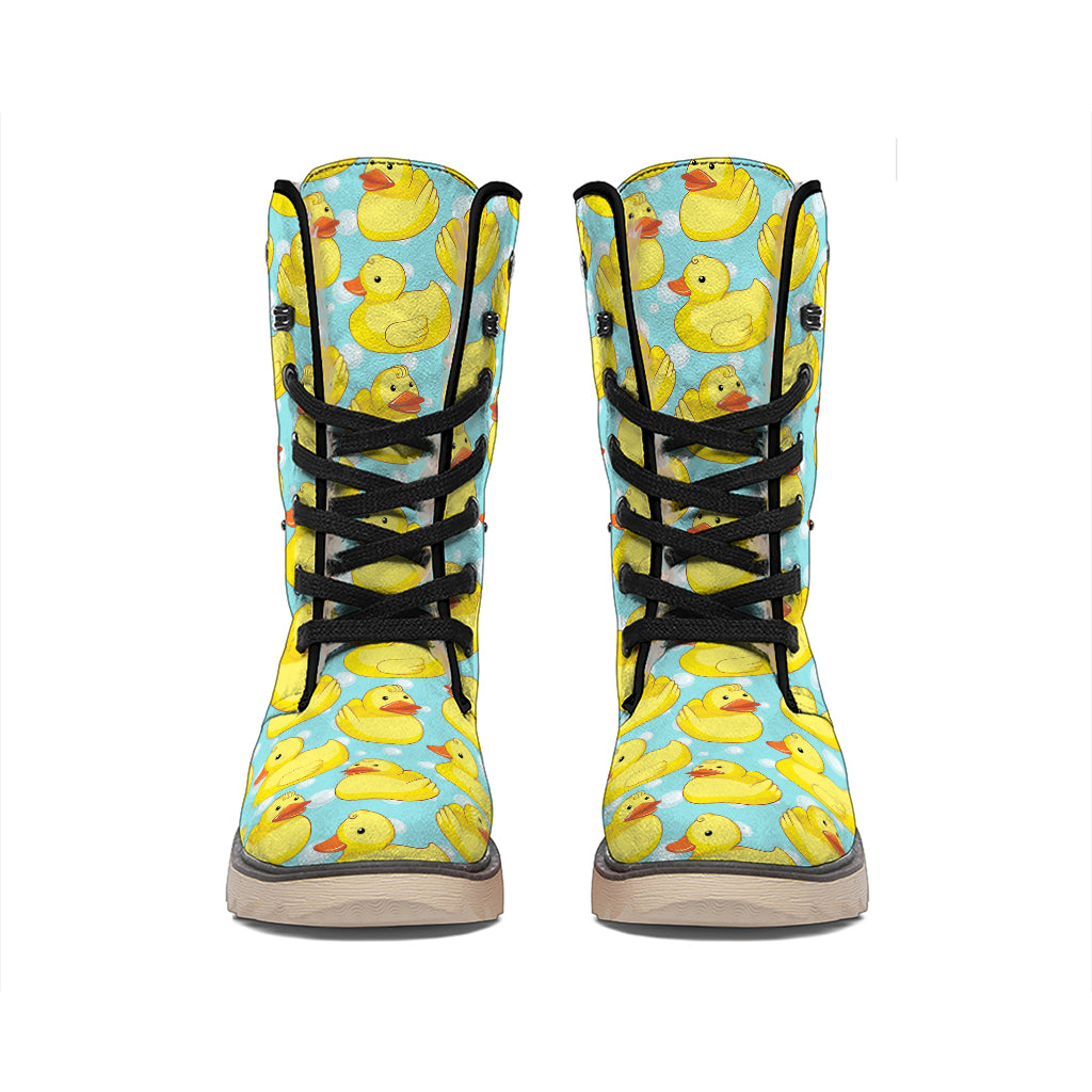 Cute Cartoon Duck Pattern Print Winter Boots