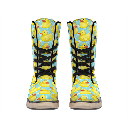 Cute Cartoon Duck Pattern Print Winter Boots