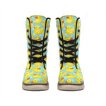 Cute Cartoon Duck Pattern Print Winter Boots