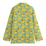 Cute Cartoon Duck Pattern Print Women's Blazer