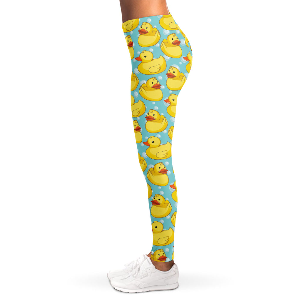 Cute Cartoon Duck Pattern Print Women's Leggings