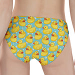 Cute Cartoon Duck Pattern Print Women's Panties