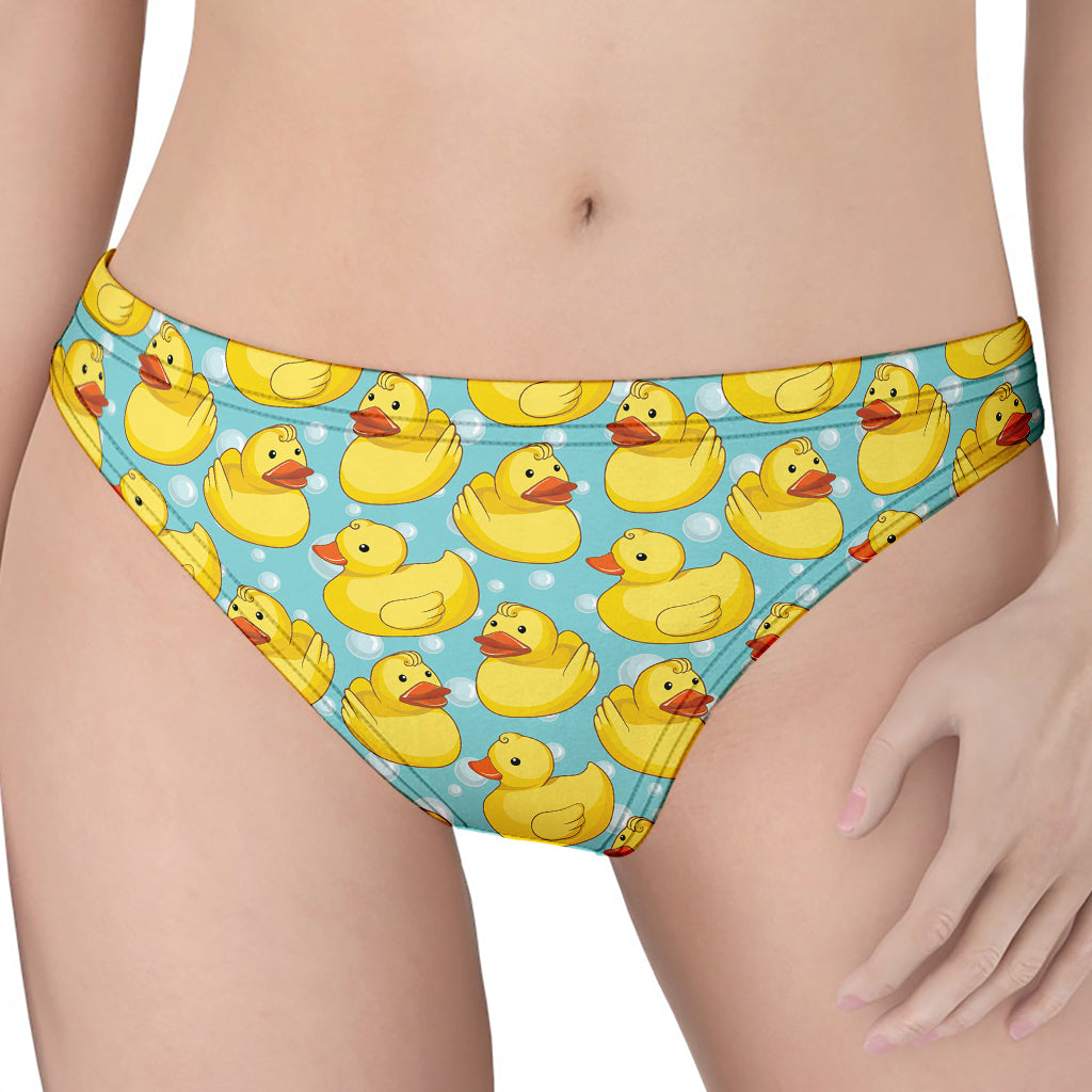 Cute Cartoon Duck Pattern Print Women's Thong