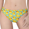 Cute Cartoon Duck Pattern Print Women's Thong