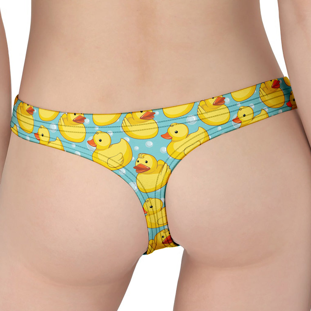 Cute Cartoon Duck Pattern Print Women's Thong